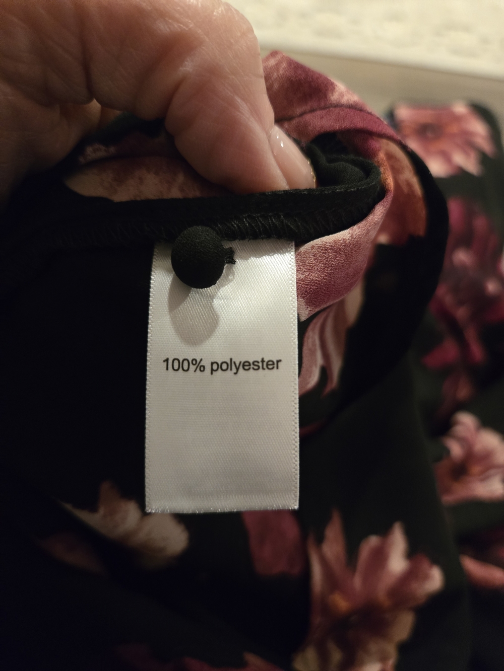 Maurices Black Blouse with Pink & Magenta Floral Print - Picture 5 of 5